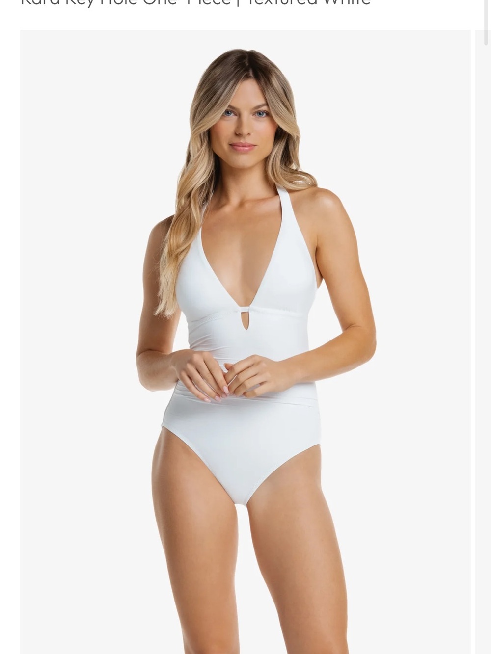 White Keyhole One-Piece Swimsuit